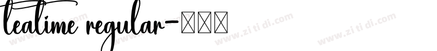 teatime regular字体转换